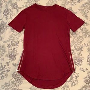 Red Zippered T-Shirt
